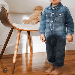 Gap Baby Boys Denim Jumpsuit 6-12M NWT